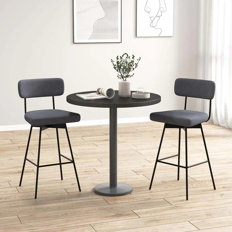 Swivel Bar Stools Set of 2, 29" Upholstered Bar Height Chairs with Back - Product image 17