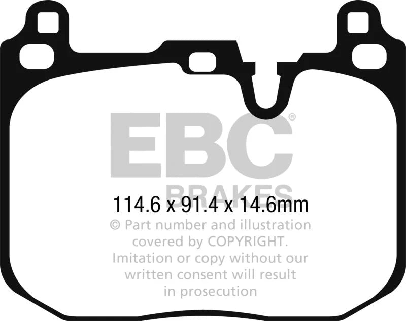 EBC Ultimax2 Low Dust Street - Front Ultimax 2 Pad PN UD1875