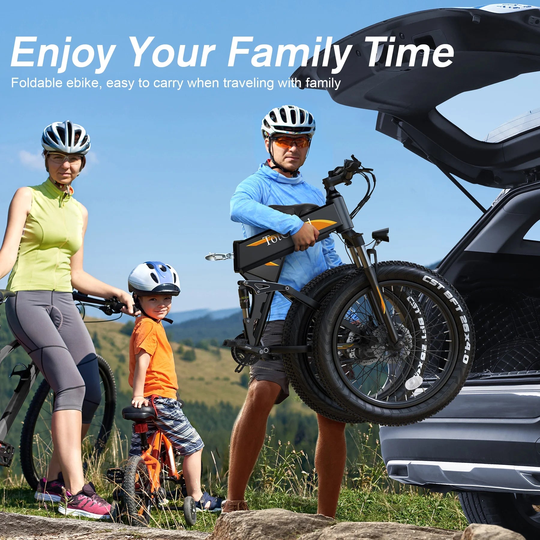 Totguard 26"x4" Electric Bike, Fat Tire 500W Ebike, Foldable Electric Bicycles E Bikes for Adults Electric - Product image 29