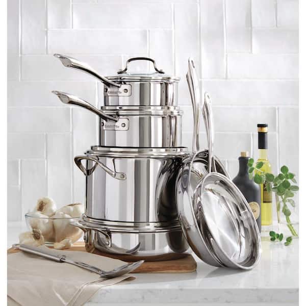Tri-Ply 10-Piece Stainless Steel Cookware Set with Glass Lids - Product image 4