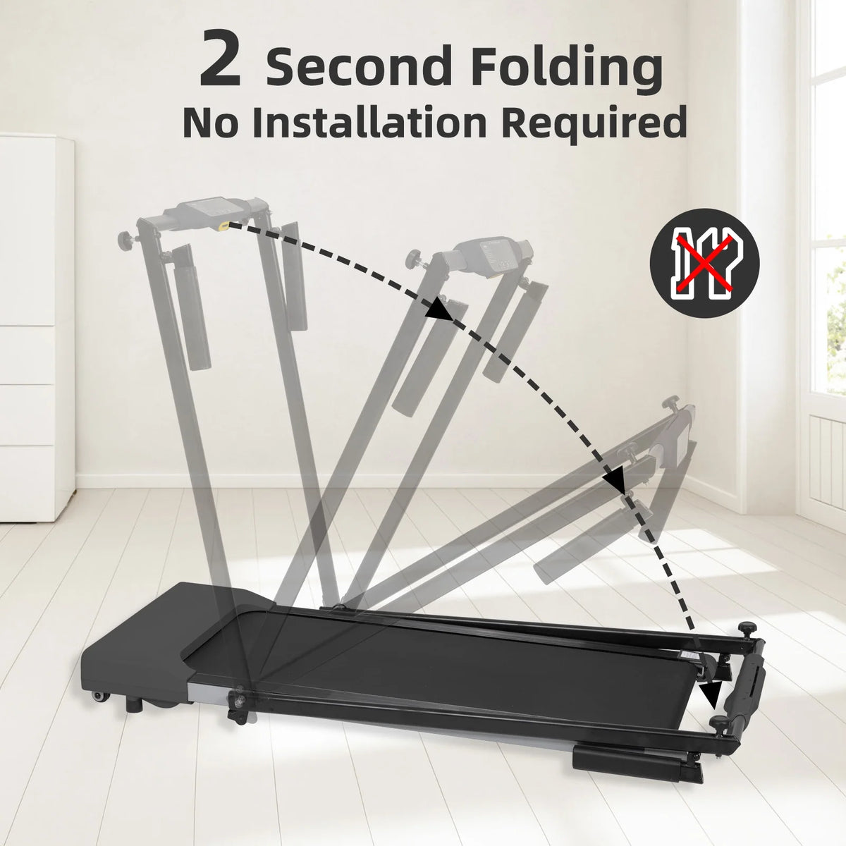 Ambifirner Portable Folding Treadmill, 3.0 HP Foldable Compact Treadmill for Home Office with 300 lb - Product image 23