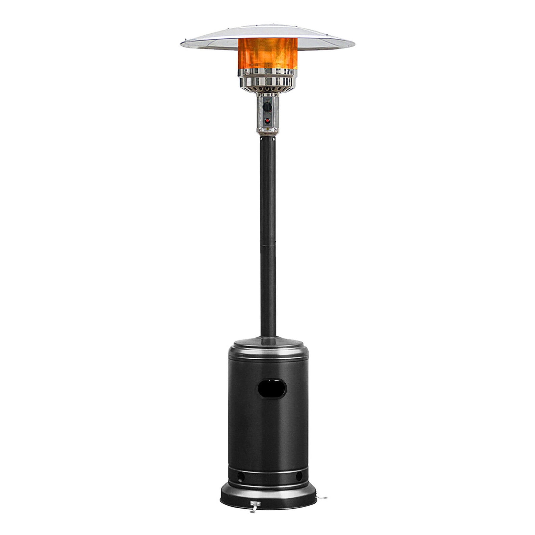 Costway 48000 BTU Propane Patio Heater Standing LP GAS Steel w/ Wheels Black - Product image 1