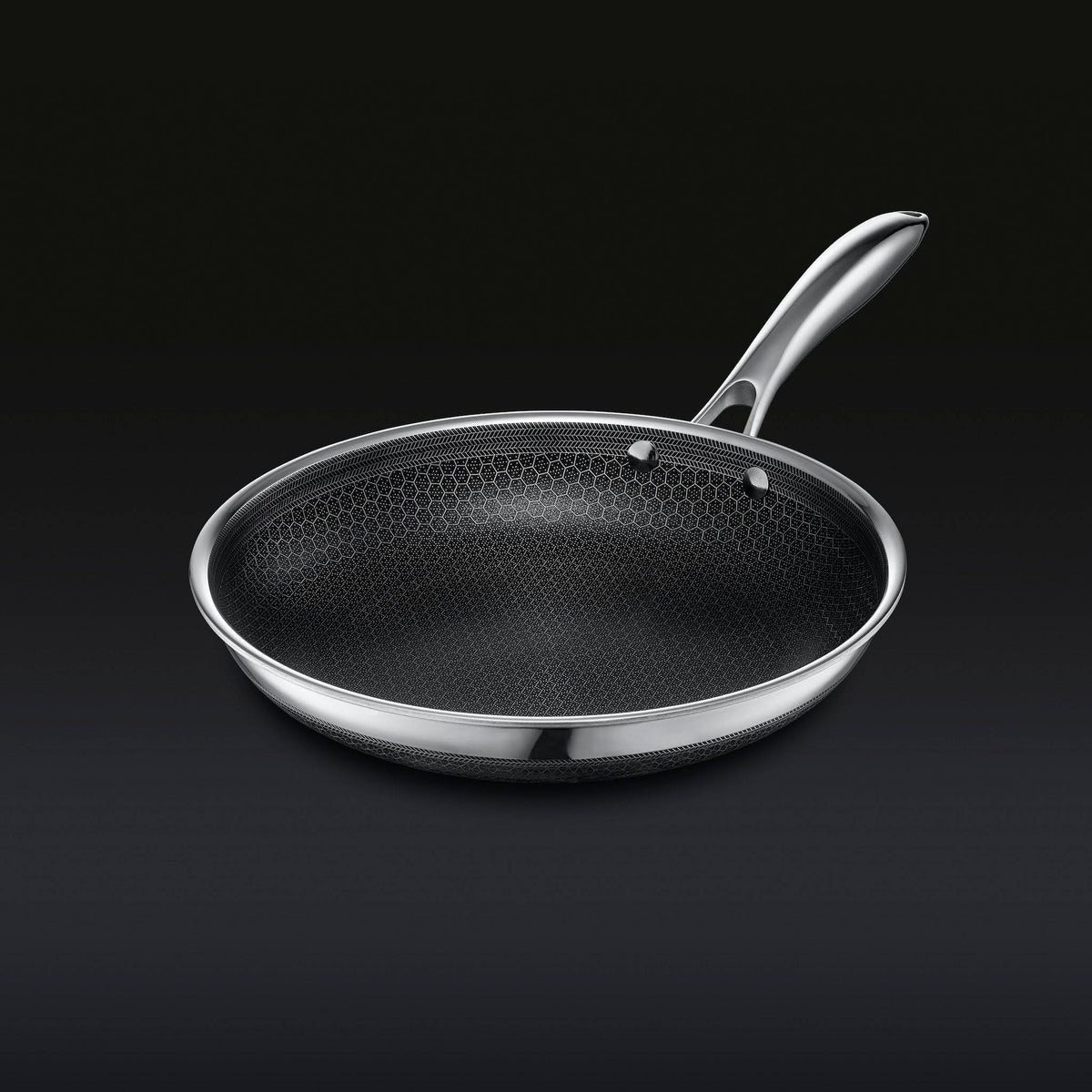 HexClad Hybrid Stainless/Nonstick Inside and Out Commercial Cookware Fry Pan 10-Inch - Product image 1