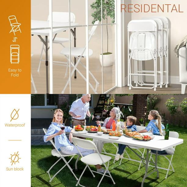 Ubesgoo 10 Packs Plastic Folding Chairs Wedding Banquet Seat Party Event Chair for Adults - Product image 3