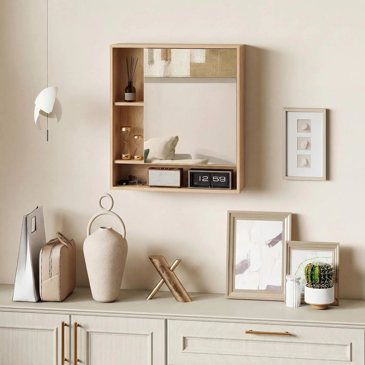 Tangkula Bathroom Cabinet with Mirror for Living Room - Product image 4