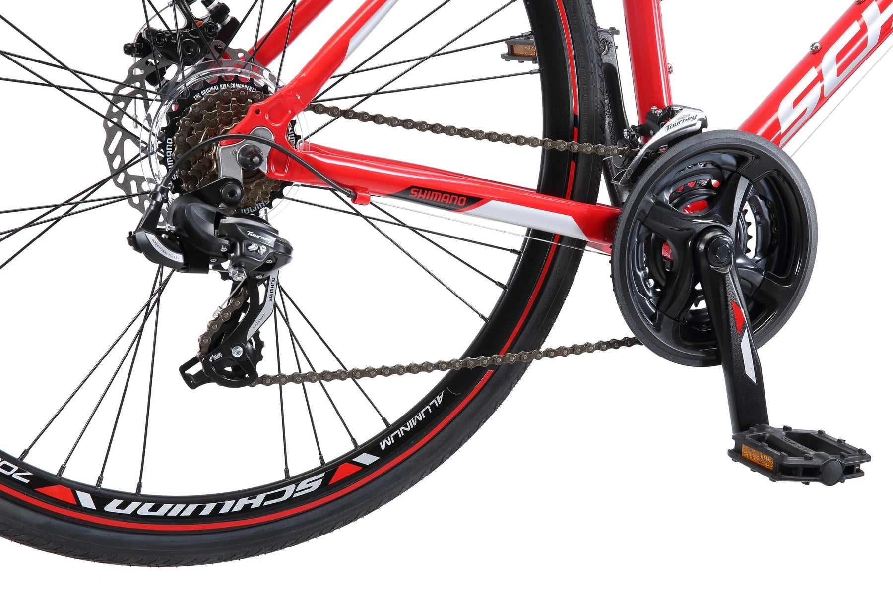 Schwinn Kempo Hybrid Bike, 700c Wheels, 21 Speeds, Mens Frame, Red - Product image 7
