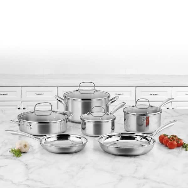 Tri-Ply 10-Piece Stainless Steel Cookware Set with Glass Lids - Product image 10