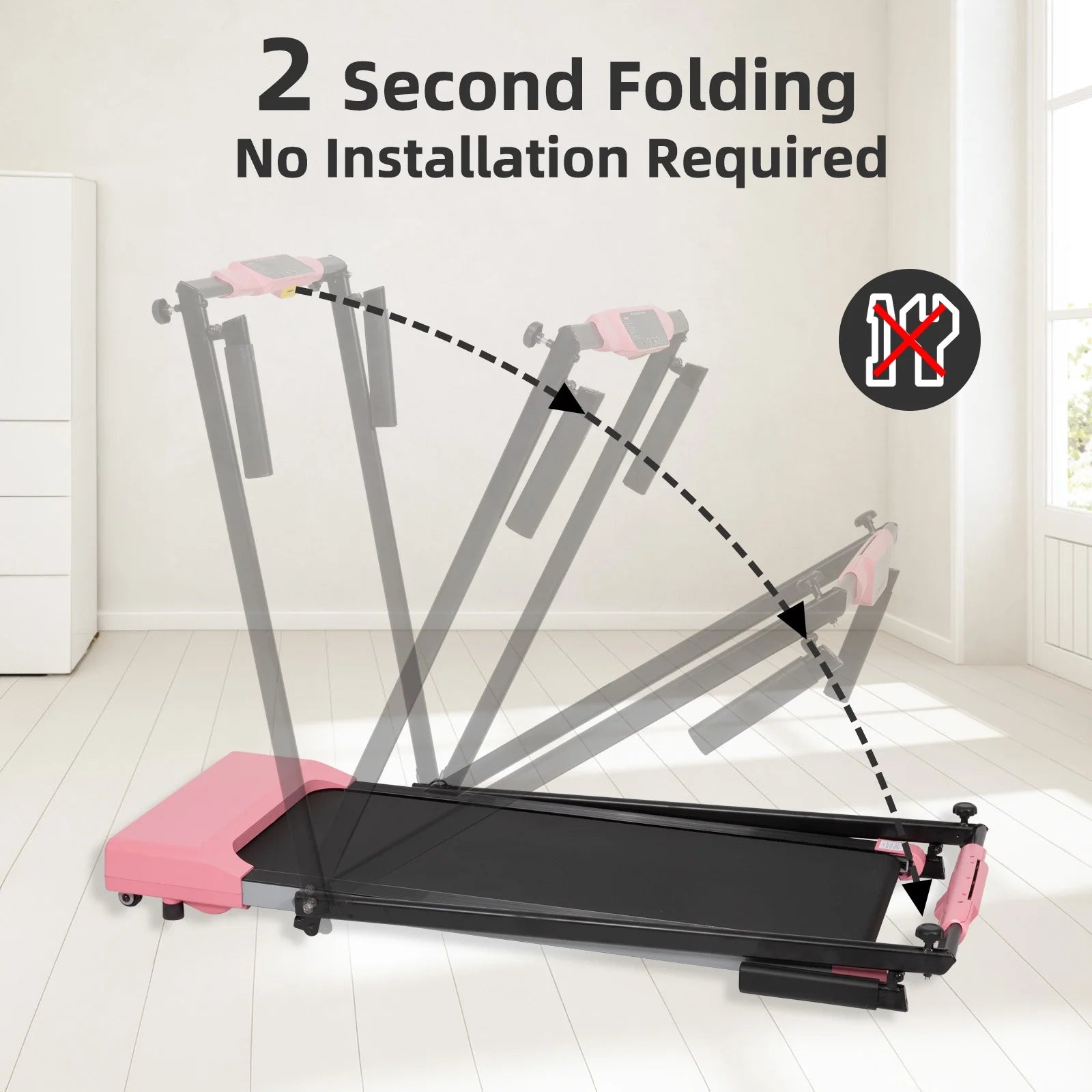 Ambifirner Portable Folding Treadmill, 3.0 HP Foldable Compact Treadmill for Home Office with 300 lb - Product image 10