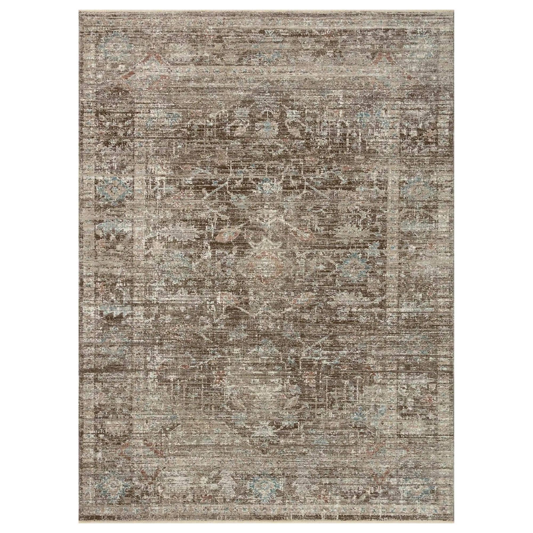 Magnolia Home by Joanna Gaines x Loloi 7'10" Charcoal/Dove Round/Square Millie MIE-03 Area Rug - Product image 1