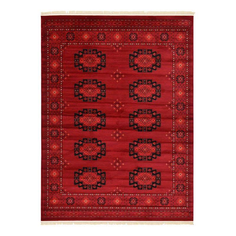 Unique Loom Tekke Red 10 ft Runner Area Rug - Product image 1