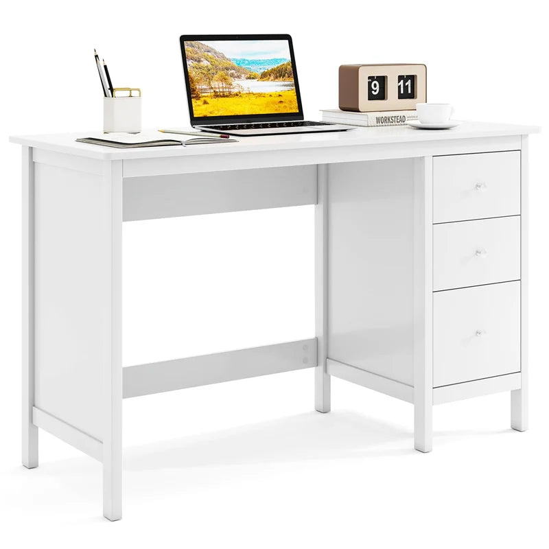 Computer Desk with 3 Storage Drawers, 48" Modern Home Office Desk with Spacious Desktop - Product image 1