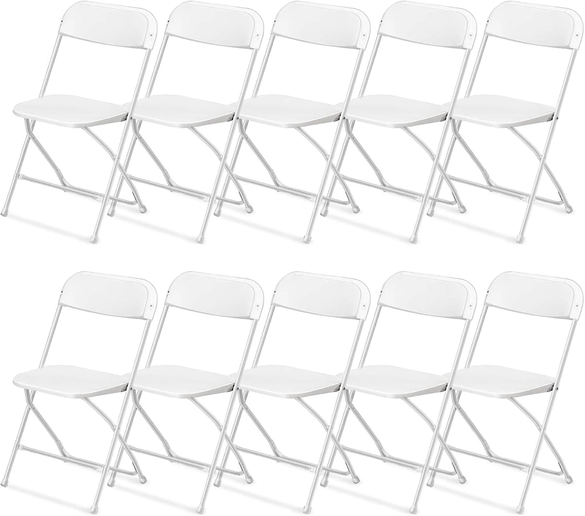 Ubesgoo 10 Packs Plastic Folding Chairs Wedding Banquet Seat Party Event Chair for Adults - Product image 1