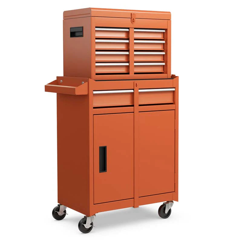 2-in-1 Rolling Tool Chest, 5-Drawer Tool Storage Cabinet with Wheels, Adjustable Shelf - Product image 5