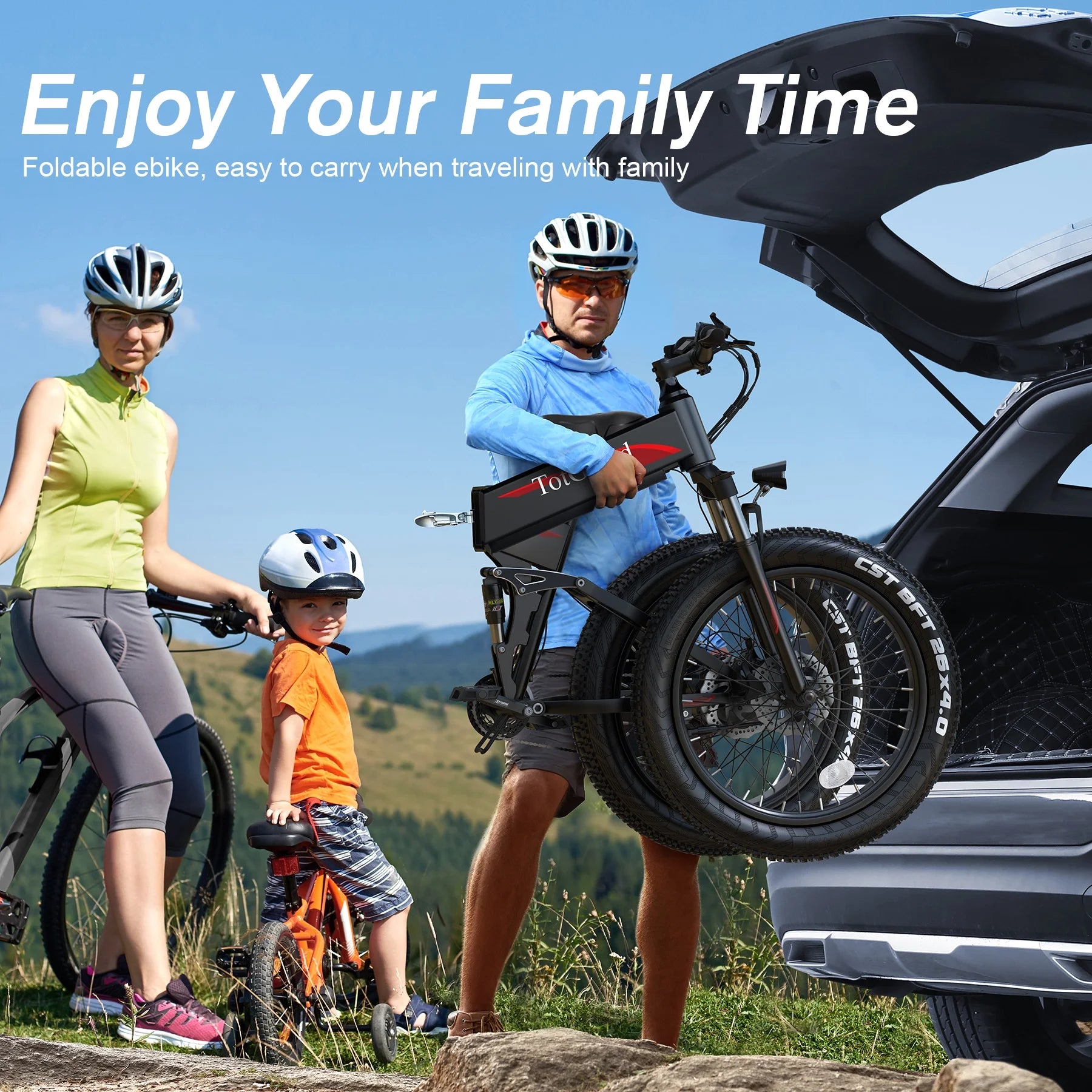 Totguard 26"x4" Electric Bike, Fat Tire 500W Ebike, Foldable Electric Bicycles E Bikes for Adults Electric - Product image 54