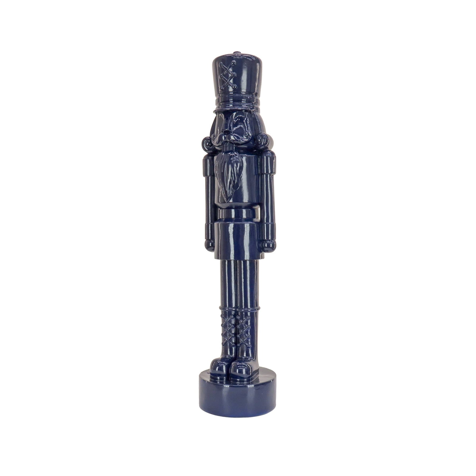 Nutcracker Christmas Decor HGTV Home Collection Size: 13.58" H x 4.33" W x 4.72" D, Color: Navy - Product image 1
