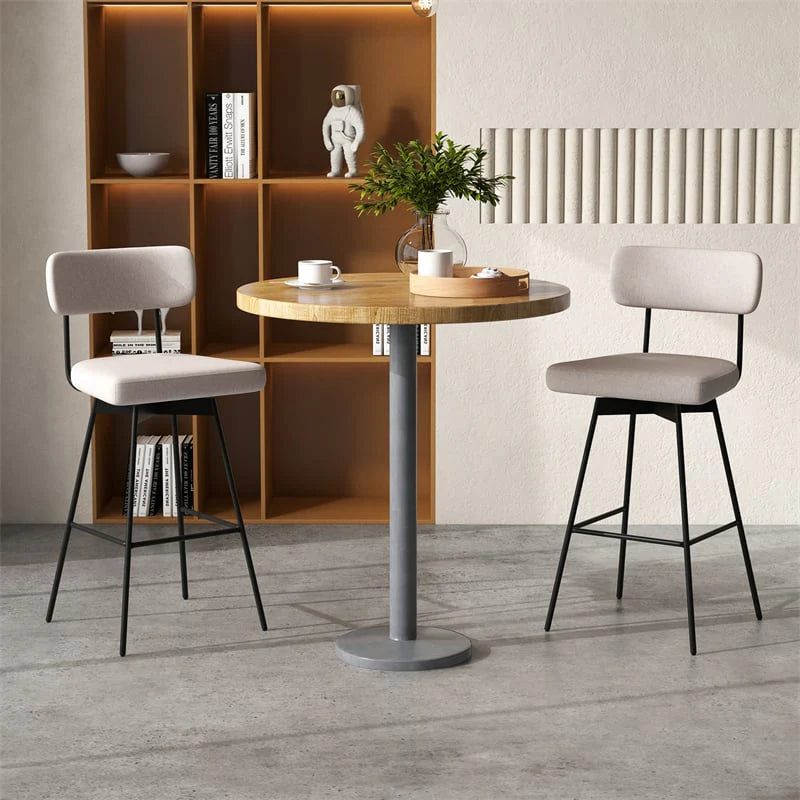 Swivel Bar Stools Set of 2, 29" Upholstered Bar Height Chairs with Back - Product image 11