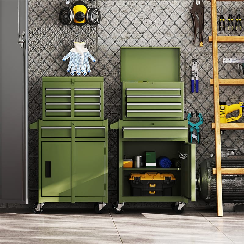 2-in-1 Rolling Tool Chest, 5-Drawer Tool Storage Cabinet with Wheels, Adjustable Shelf - Product image 72