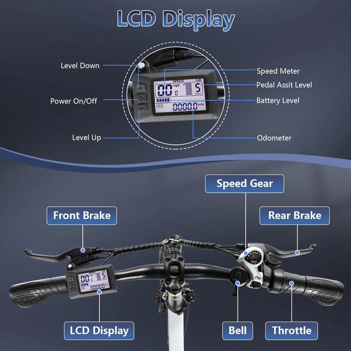 Gocio Foldable Electric Bike for Adults, Peak 750W Electric Mountain Bicycles - Product image 6