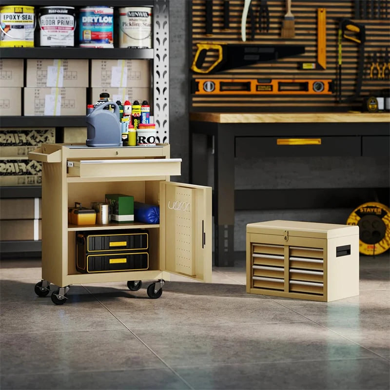 2-in-1 Rolling Tool Chest, 5-Drawer Tool Storage Cabinet with Wheels, Adjustable Shelf - Product image 77