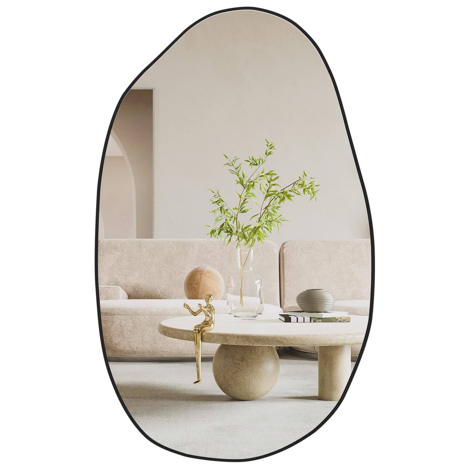 Cassilando Irregular Wall Mirror Asymmetrical Mirror Wall Mounted Unique Vanity Mirrorshaped Dressing - Product image 1