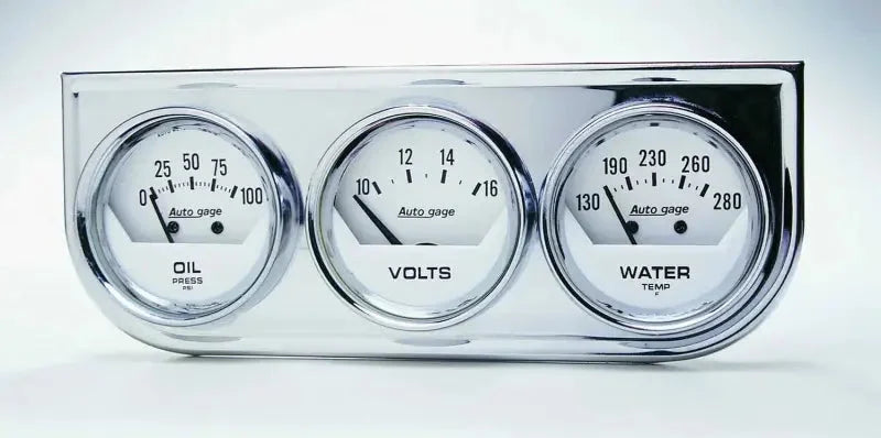 2325 Auto Meter Products Gauge Oil Pressure/ Voltmeter/ Water