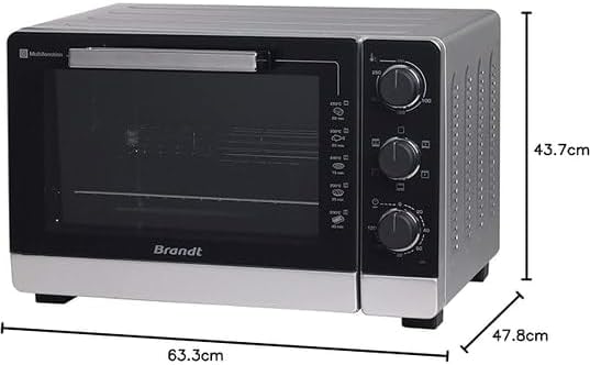 BRANDT - FC405MW - Freestanding and compact mini oven 2100 W - Capacity 40L - Multifunction with 5 cooking modes - Even cooking - Double glazing - White