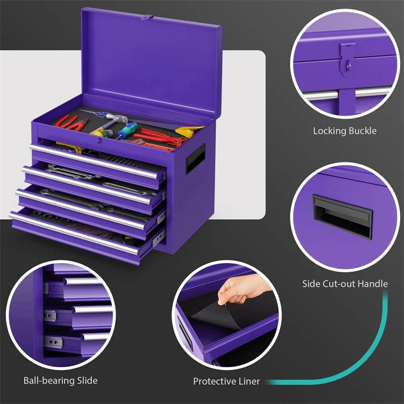 2-in-1 Rolling Tool Chest, 5-Drawer Tool Storage Cabinet with Wheels, Adjustable Shelf - Product image 92