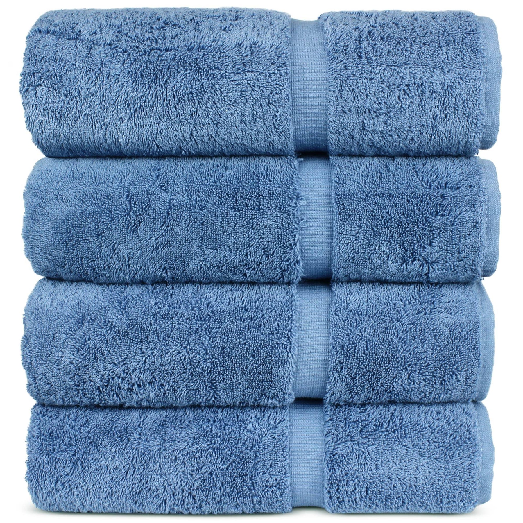 Luxury Hotel & Spa 100% Cotton Premium Turkish Bath Towels, 27" x 54'' (Set of 4, Wedgewood) - Product image 1