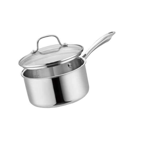 Tri-Ply 10-Piece Stainless Steel Cookware Set with Glass Lids - Product image 7