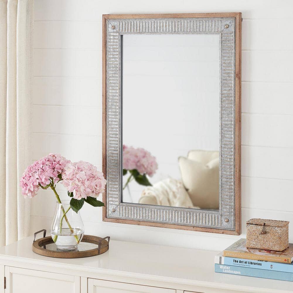 Home Decorators Collection P180221 Medium Rectangle Galvanized Antiqued Farmhouse Accent Mirror (39 in - Product image 1