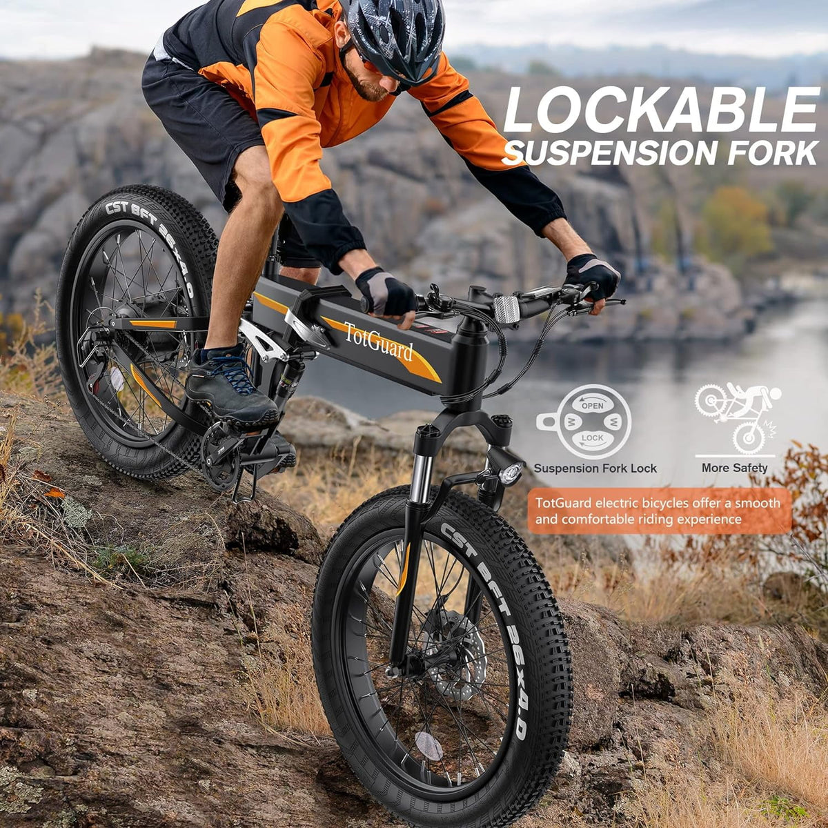 Totguard 26"x4" Electric Bike, Fat Tire 500W Ebike, Foldable Electric Bicycles E Bikes for Adults Electric - Product image 34