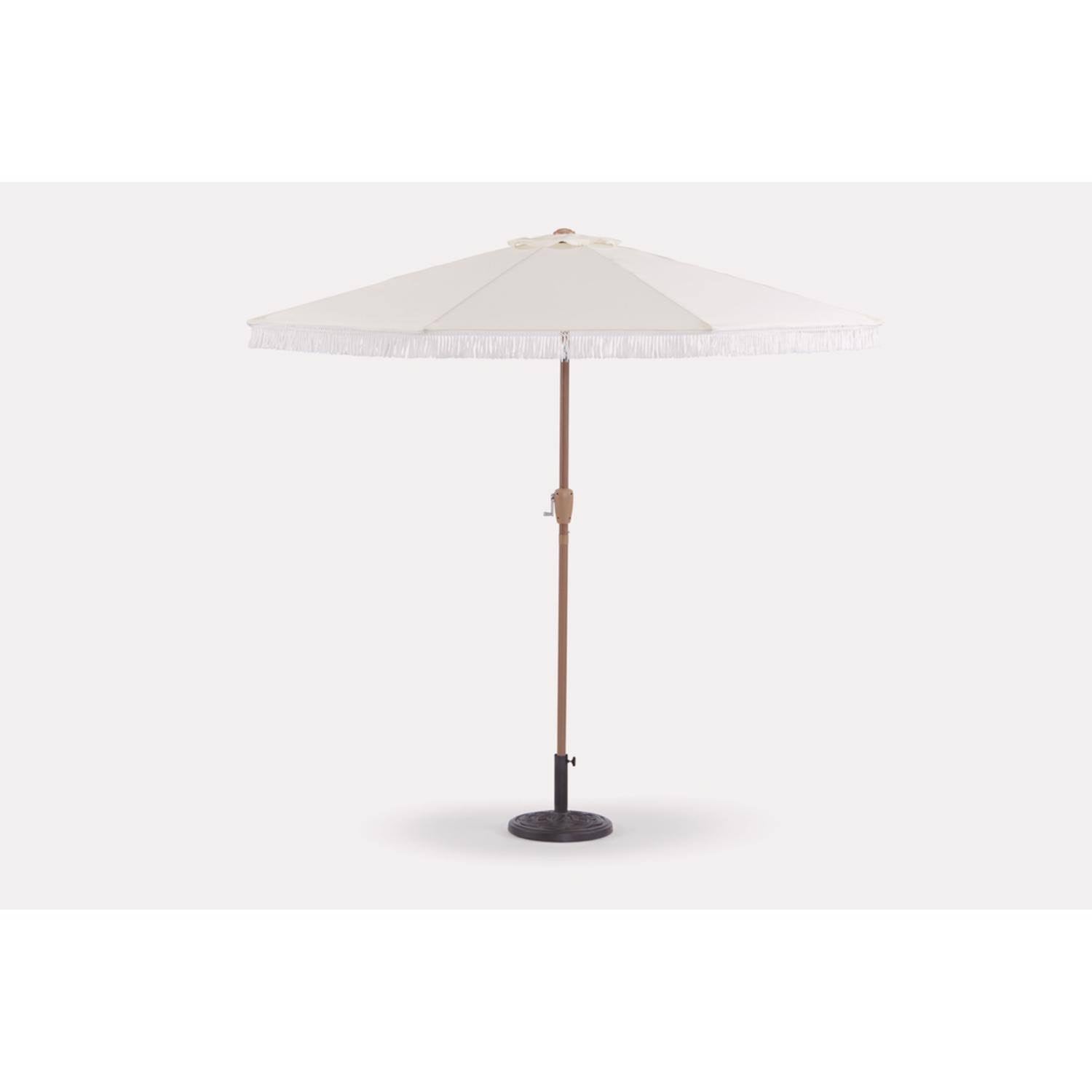 Living Accents 8081674 9 ft. Tiltable White Patio Umbrella - Product image 1