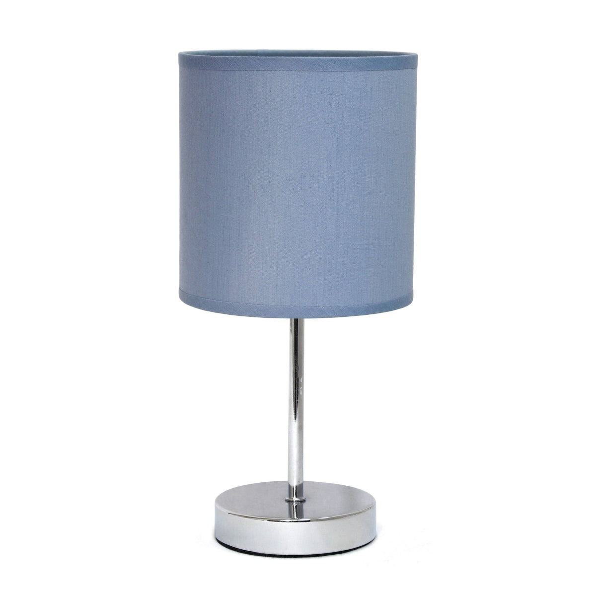 Simple Designs Chrome Mini Basic Table Lamp with Fabric Shade - Purple - Product image 1