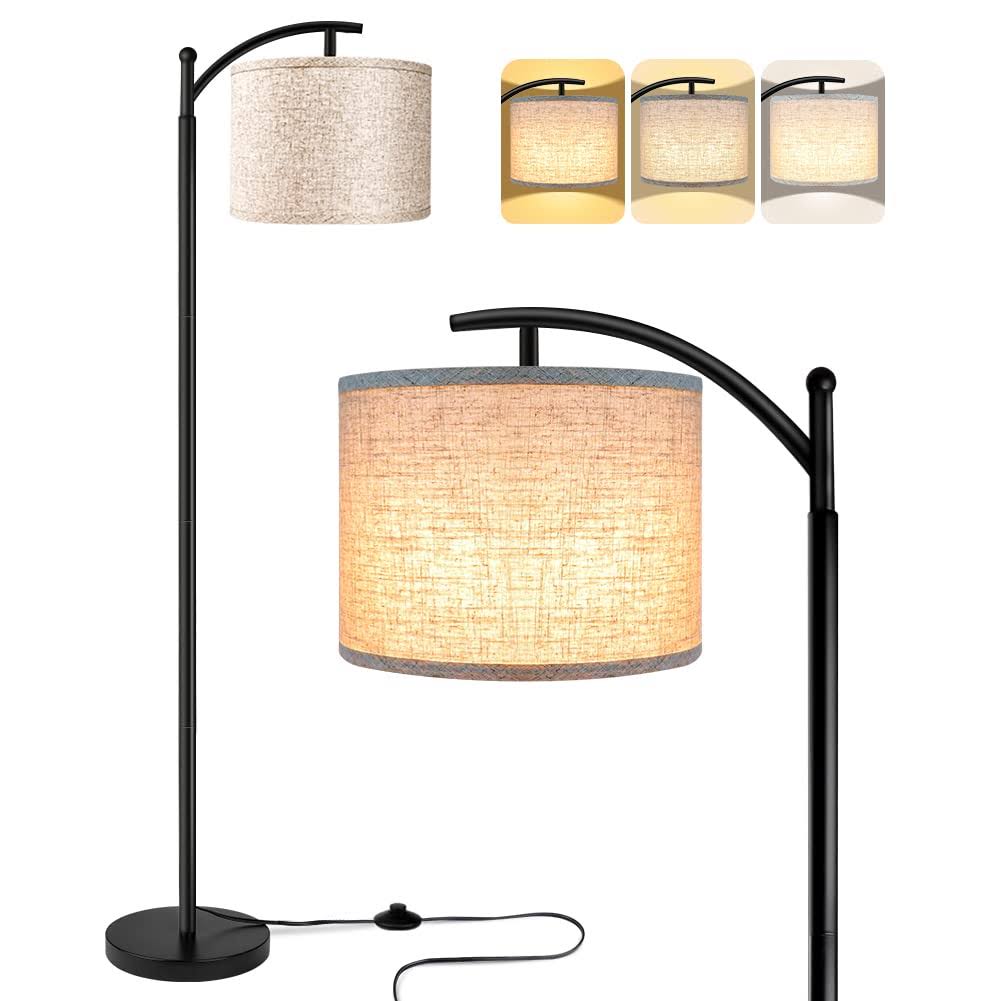 ROTTOGOON Floor Lamp for Living Room, LED Standing Lamp with 2 Lamp Shades for Bedroom - Product image 1