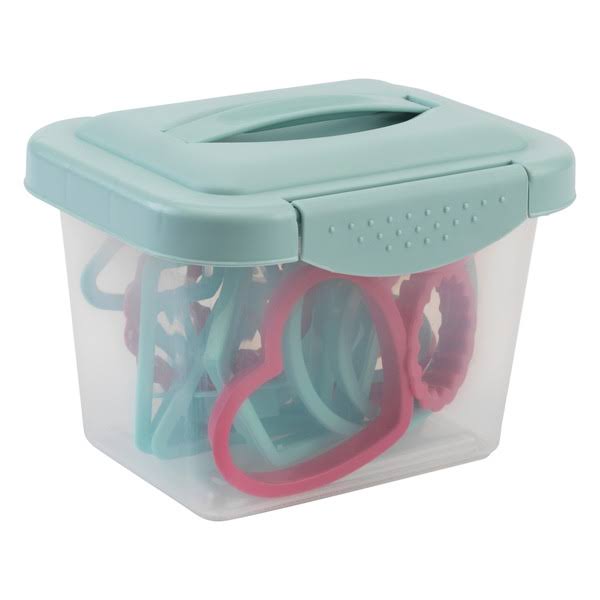 GoodCook 15-Piece Assorted Cookie Cutter Set with Storage Container, Blue/Red, Size: 15 Piece - Product image 1