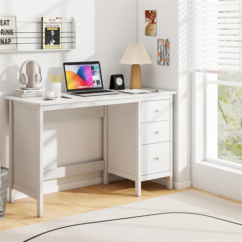 Computer Desk with 3 Storage Drawers, 48" Modern Home Office Desk with Spacious Desktop - Product image 2