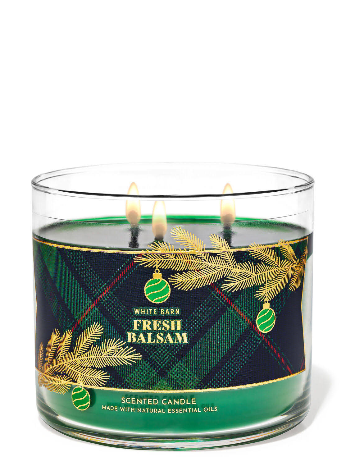 Bath & Body Works Accents - Fresh Balsam 3-Wick Candle Nwt - Color: Gold/Green - Size: Os - Product image 1