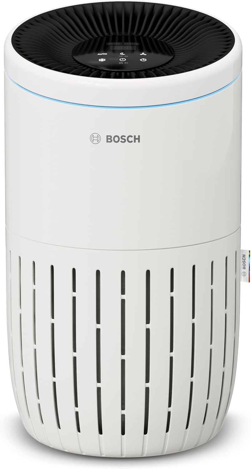 Bosch Air 4000 - Air purifier - For rooms up to 62.5 m² - Effectively filters more than 99% of pollutants - An intelligent sensor, auto and silence modes (< 25 dB(A)) - CADR: 300 m³/h
