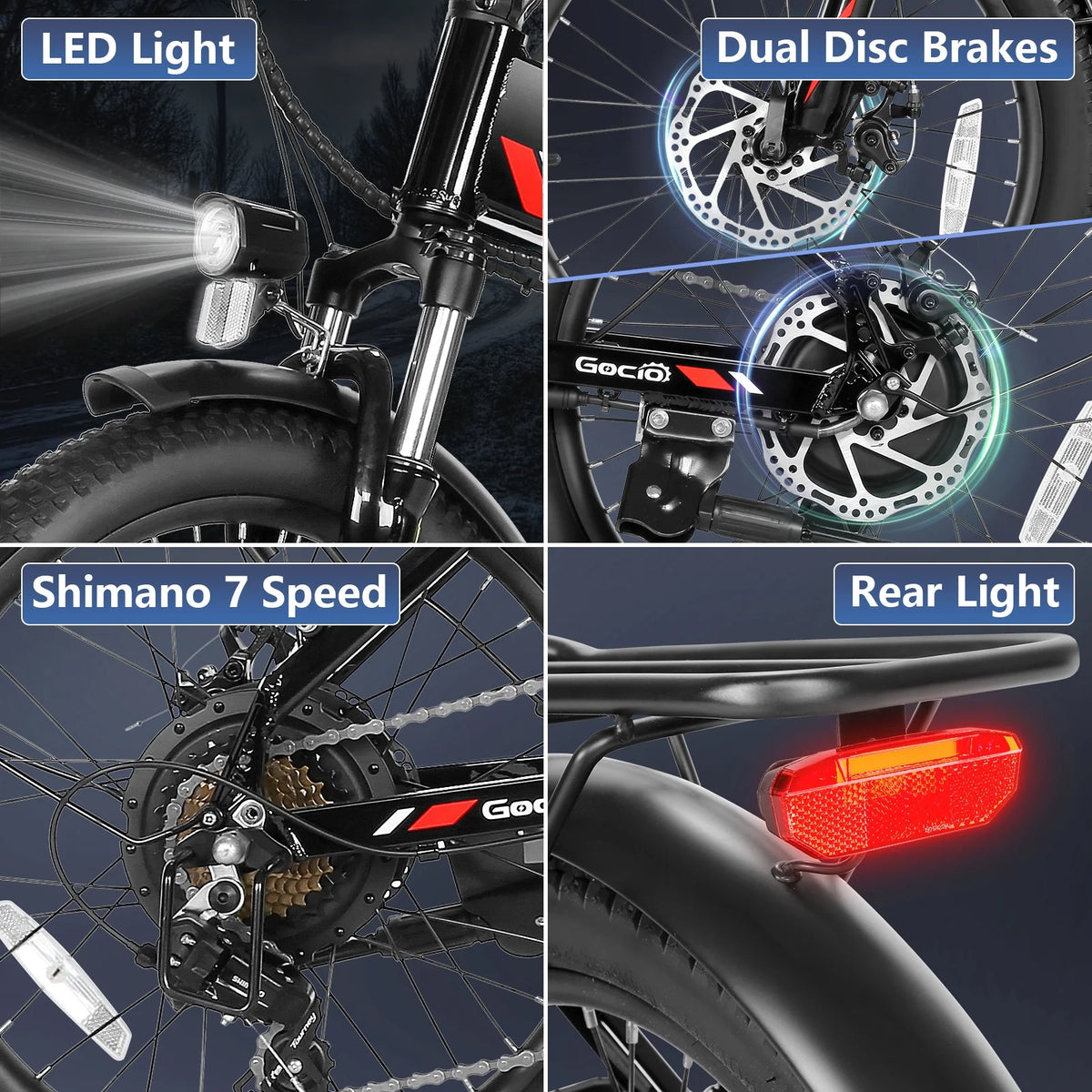 Gocio Foldable Electric Bike for Adults, Peak 750W Electric Mountain Bicycles - Product image 19