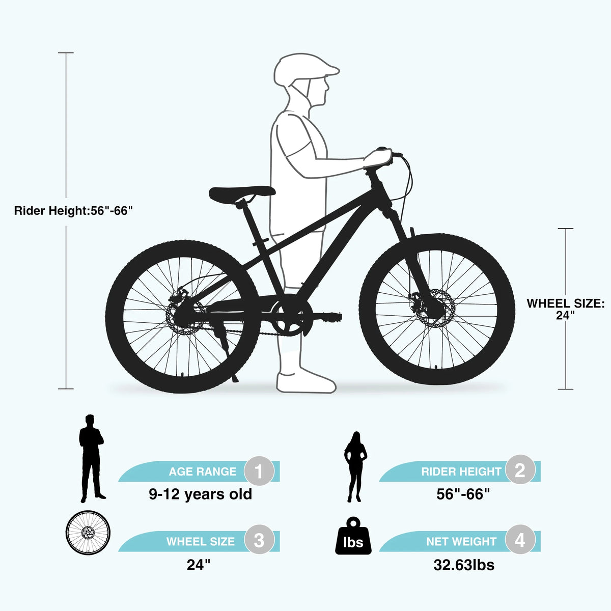 Zukka 20 in Kids Mountain Bike Steel Frame Hardtail Bicycle for Child Aged 7 - 10 Years Pink - Product image 16