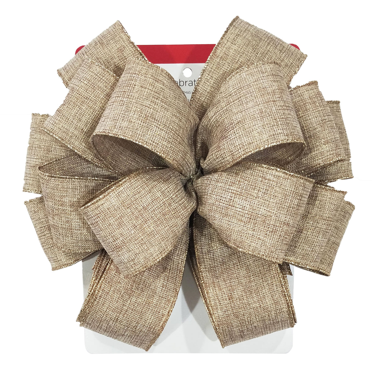 20.5" Natural Brown Christmas Tree Bow Topper by Ashland by Celebrate It - Michaels - Product image 1