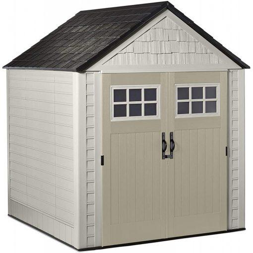 Rubbermaid 77 Ft Durable Weather Resistant Resin Outdoor Garden Storage Shed with Windows and Utility - Product image 1