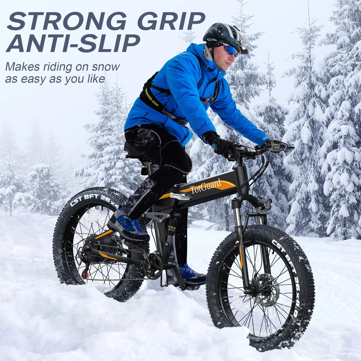 Totguard 26"x4" Electric Bike, Fat Tire 500W Ebike, Foldable Electric Bicycles E Bikes for Adults Electric - Product image 28