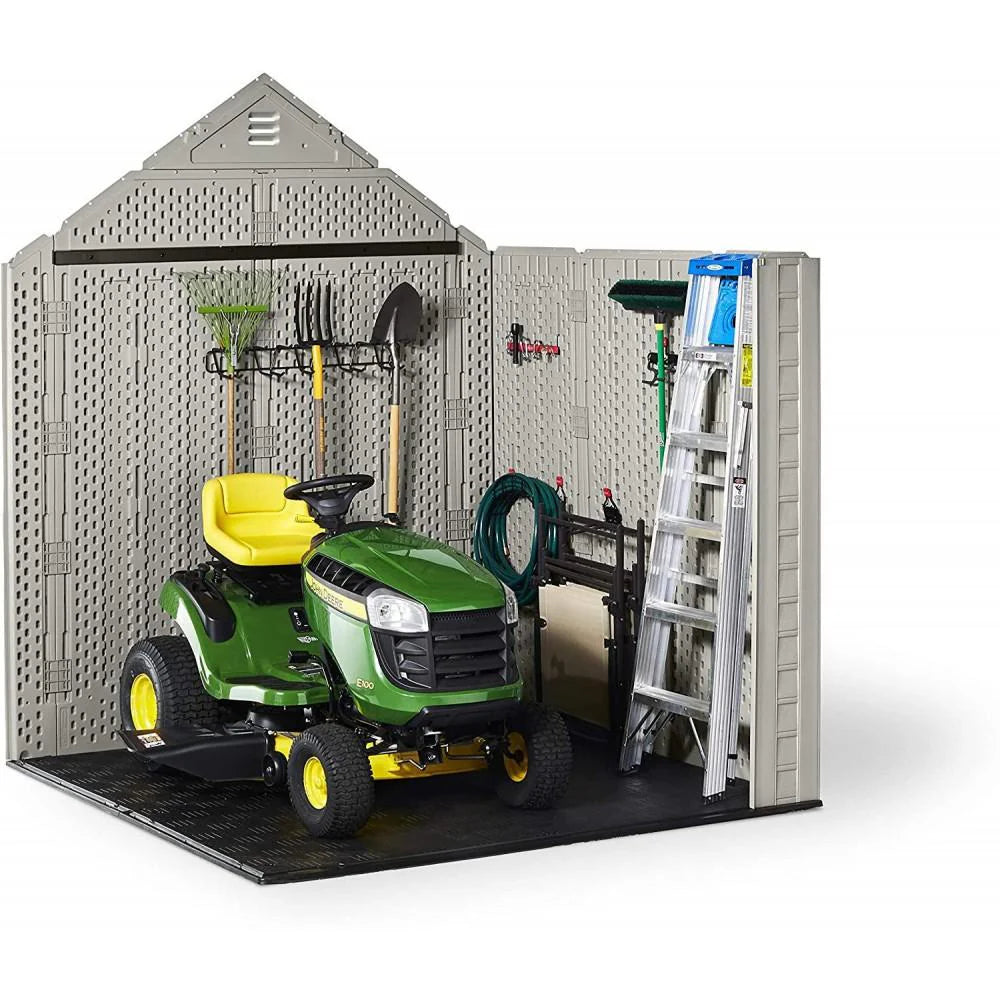Rubbermaid 77 Ft Durable Weather Resistant Resin Outdoor Garden Storage Shed with Windows and Utility - Product image 9