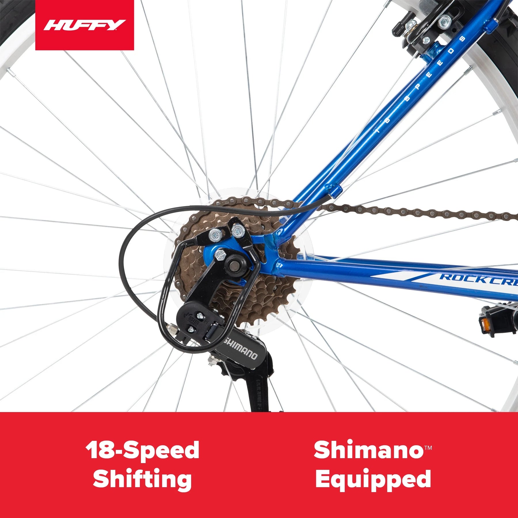 Huffy 26" Rock Creek Mountain Bike, Fits Riders 5'0"+, Blue, Adult, Men'S - Product image 6