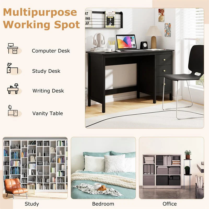 Computer Desk with 3 Storage Drawers, 48" Modern Home Office Desk with Spacious Desktop - Product image 19