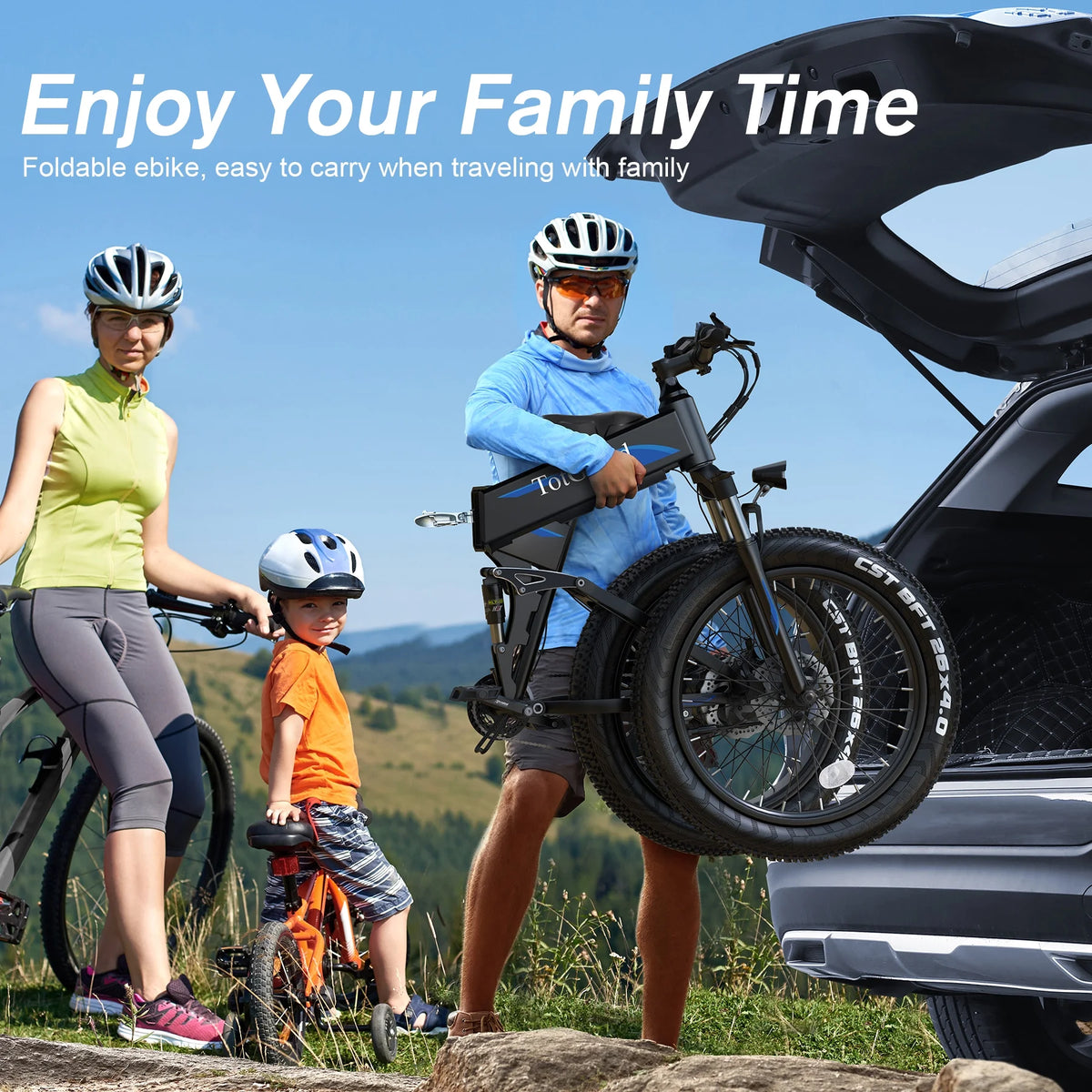 Totguard 26"x4" Electric Bike, Fat Tire 500W Ebike, Foldable Electric Bicycles E Bikes for Adults Electric - Product image 4