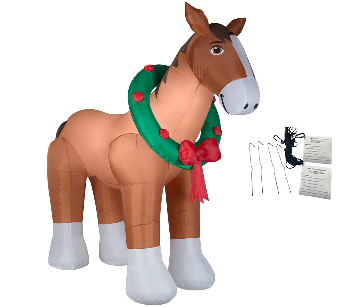 Christmas Inflatables Clydesdale Horse Holiday Inflatable, 9 Foot Wide and Lights Up - Product image 1