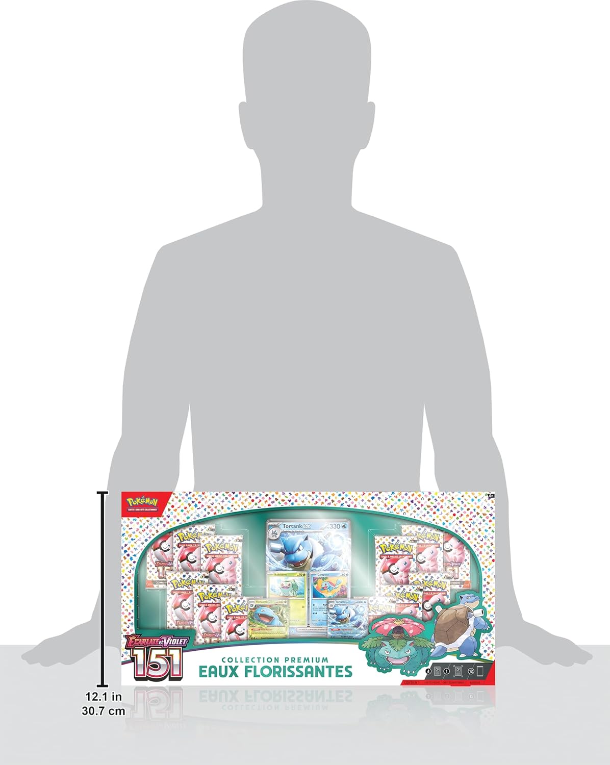 Pokémon: Pokémon TCG: Flourishing Waters Premium Collection (4 Shiny Promo Cards, 1 Large Format Shiny Card and 12 booster packs)