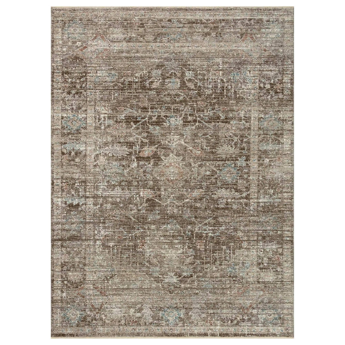 Magnolia Home by Joanna Gaines x Loloi 7'10" Charcoal/Dove Round/Square Millie MIE-03 Area Rug - Product image 1